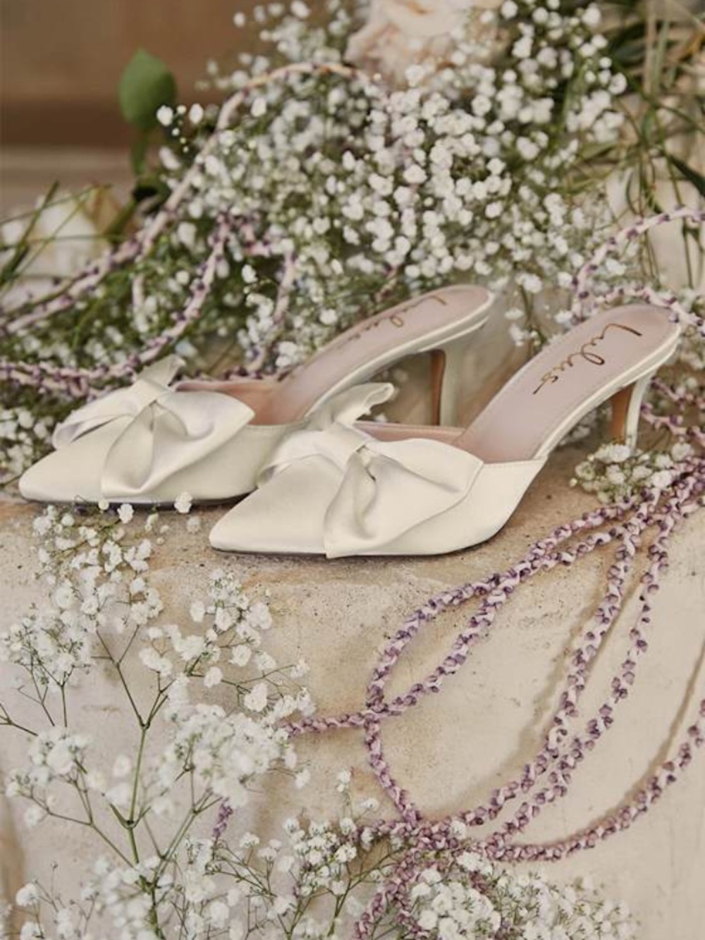 Lulus Lyle Ivory Satin Pointed-toe Mules White - Size 7